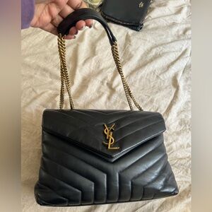 Yves Saint Laurent LouLou Crossbody Gold Medium